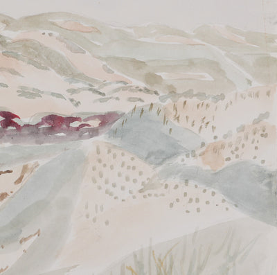 Camille COMBE : Brume au matin, Aquarelle originale signée
