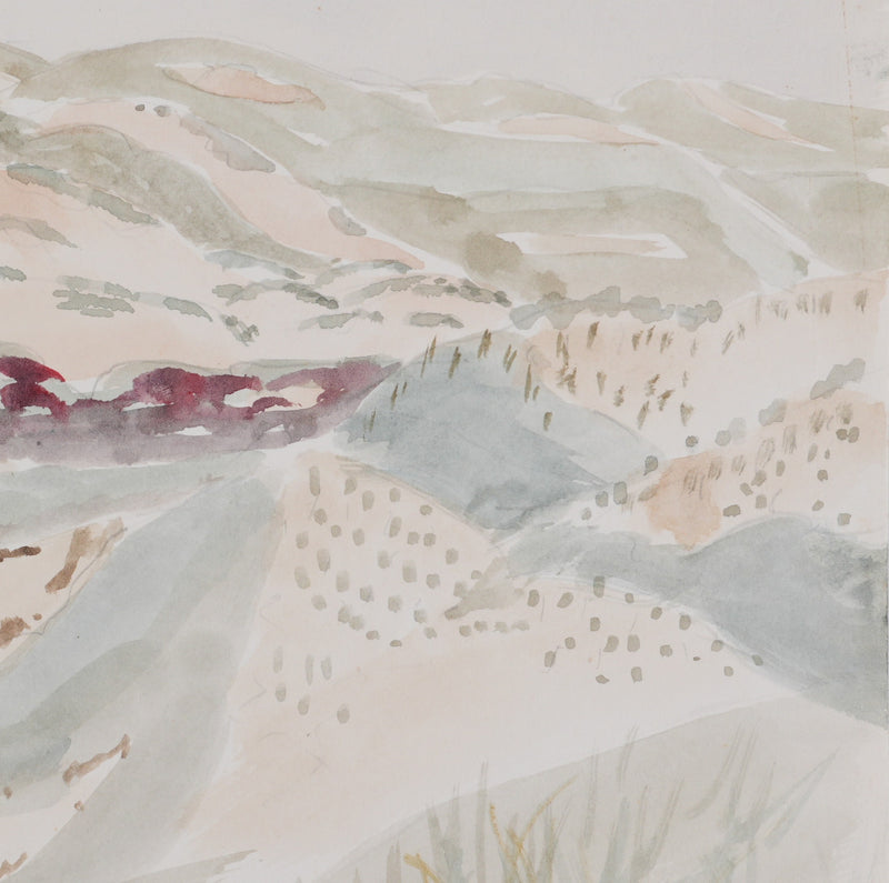 Camille COMBE : Brume au matin, Aquarelle originale signée