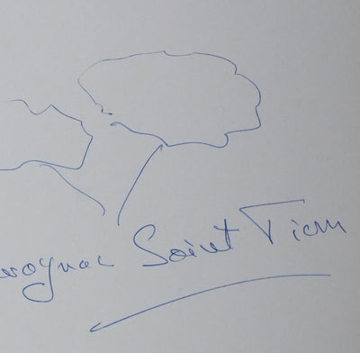 Jacqueline DE SAINT-PIERRE : Les deux arbres, Autographe et dessin original signé