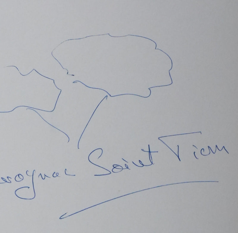 Jacqueline DE SAINT-PIERRE : Les deux arbres, Autographe et dessin original signé