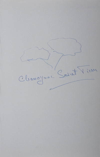 Jacqueline DE SAINT-PIERRE : Les deux arbres, Autographe et dessin original signé