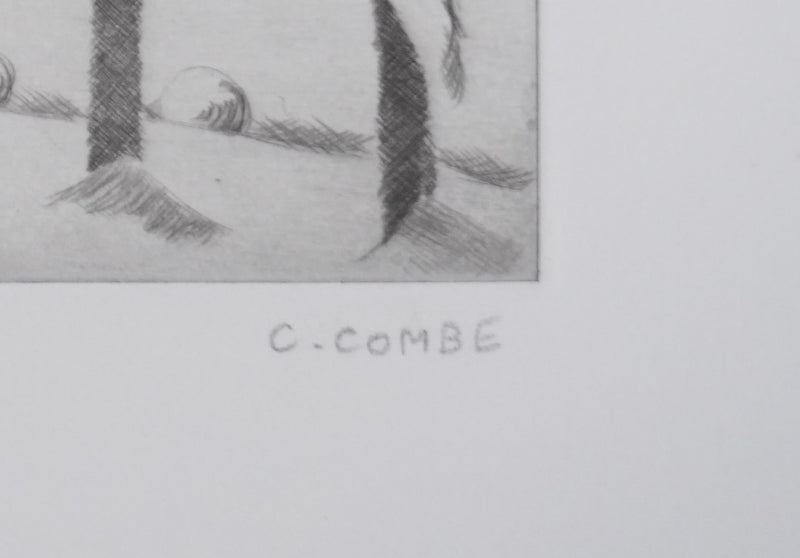 Camille COMBE : Air de fête, Gravure originale signée