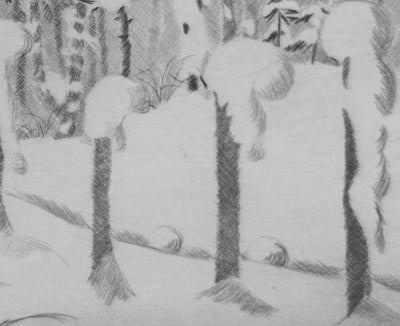 Camille COMBE : Air de fête, Gravure originale signée