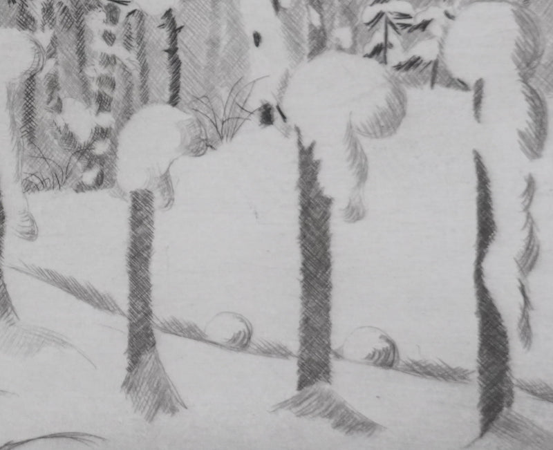 Camille COMBE : Air de fête, Gravure originale signée