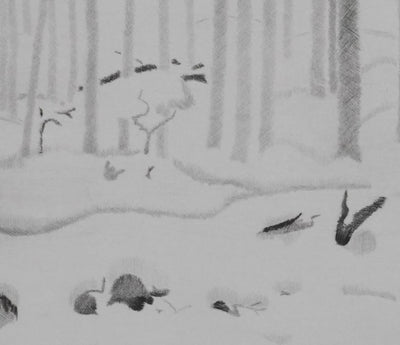 Camille COMBE : Le chant du torrent, Gravure originale signée