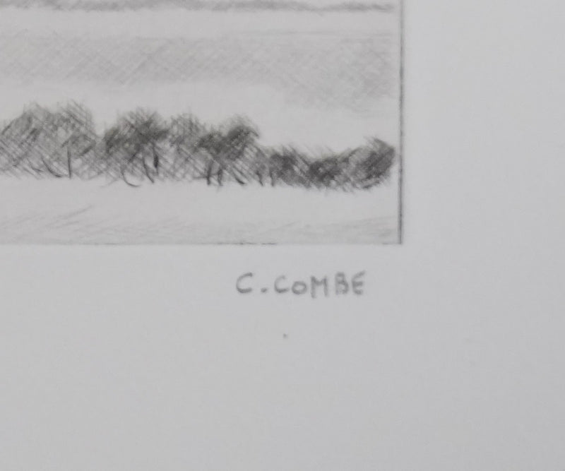 Camille COMBE : Jeux de nuage, Gravure originale signée