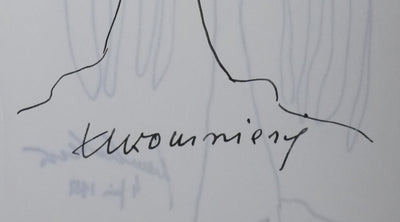 Xavier DE LA FOURNIERE : L'arbre en duo, Autographe et dessin original signé