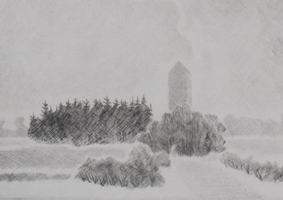 Camille COMBE : Jeux de nuage, Gravure originale signée