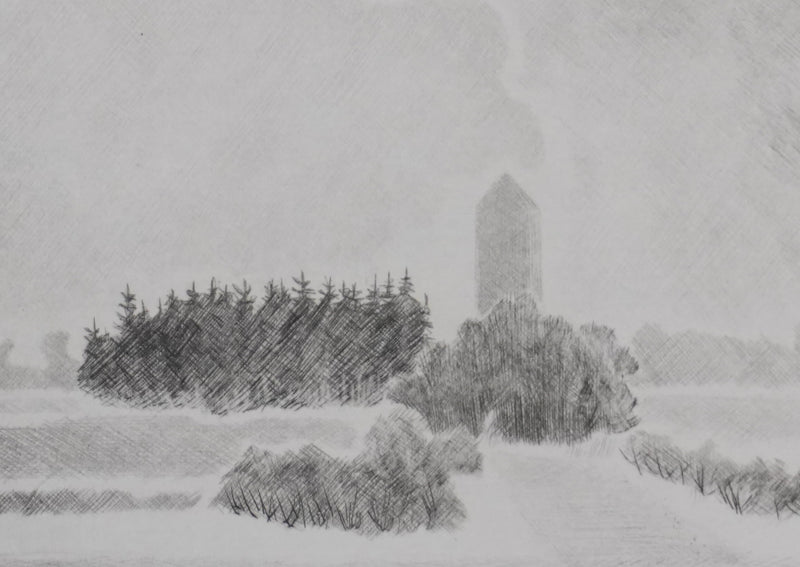Camille COMBE : Jeux de nuage, Gravure originale signée