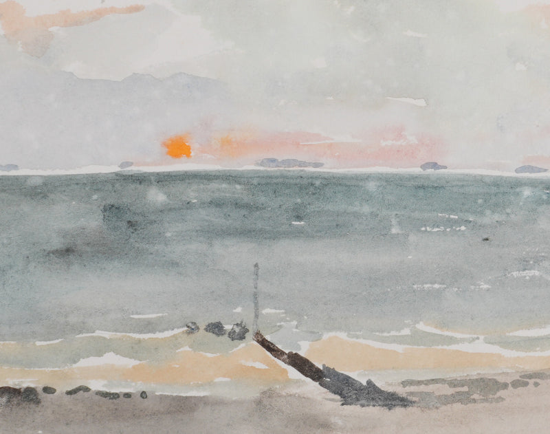 Camille COMBE : Soleil orangé sur l&