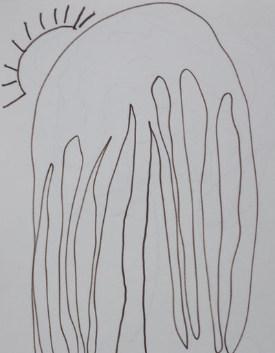 Xavier DE LA FOURNIERE : L'arbre en duo, Autographe et dessin original signé