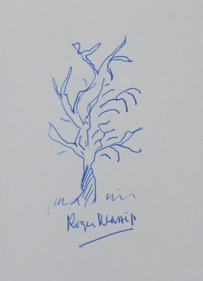 Renée et Roger MASSIP : Les arbres littéraires, Autographe et dessin original signé