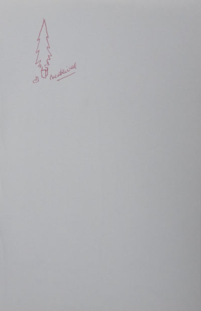 Ned RIVAL : Le sapin rouge, Autographe et dessin original signé