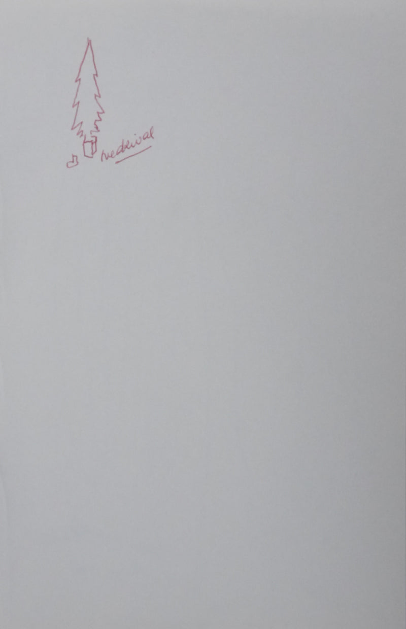 Ned RIVAL : Le sapin rouge, Autographe et dessin original signé