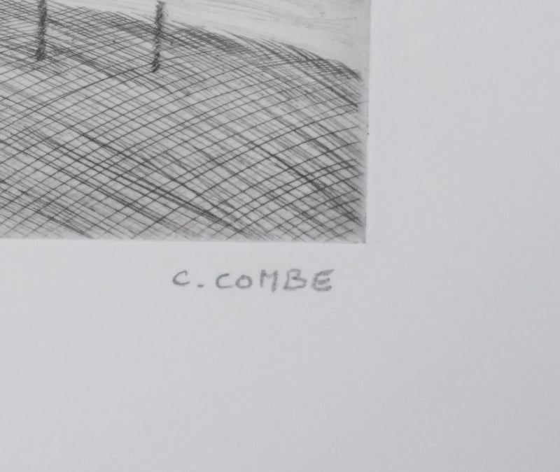 Camille COMBE : Par les chemins, Gravure originale signée
