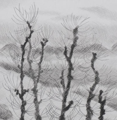 Camille COMBE : Par les chemins, Gravure originale signée