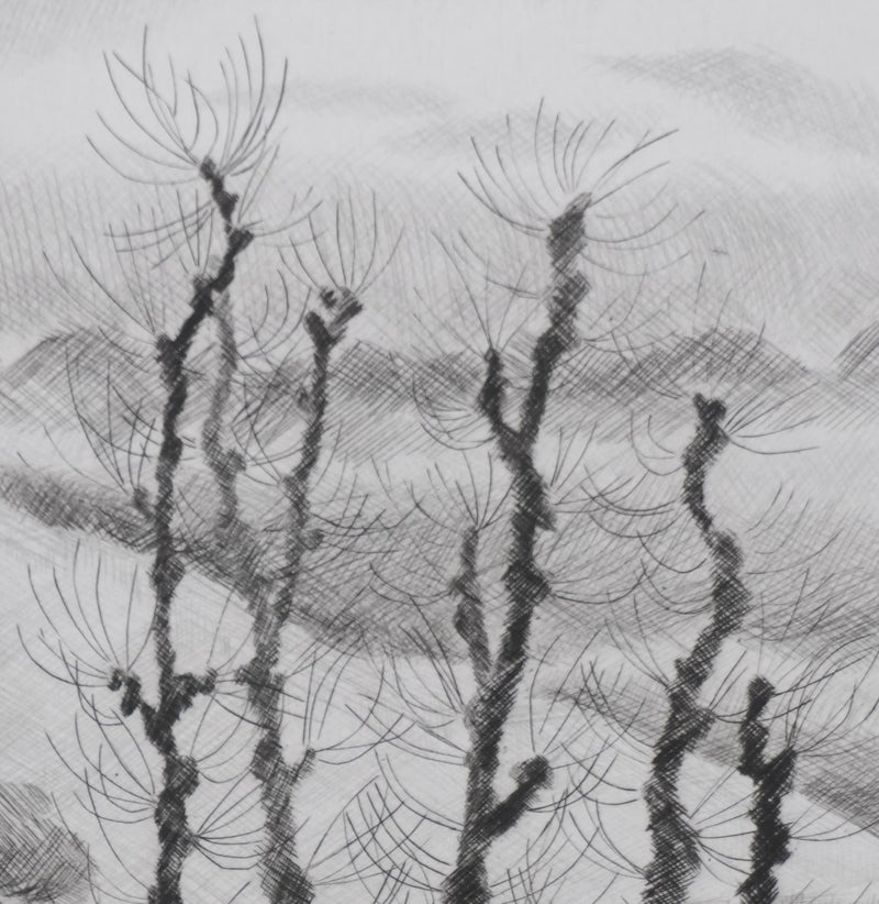 Camille COMBE : Par les chemins, Gravure originale signée