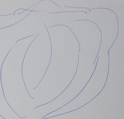 Jeanne BOURIN : L'arbre aux courbes, Autographe et dessin original signé