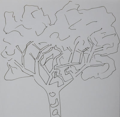 Pierre MIQUEL : L'arbre tacheté, Autographe et dessin original signé