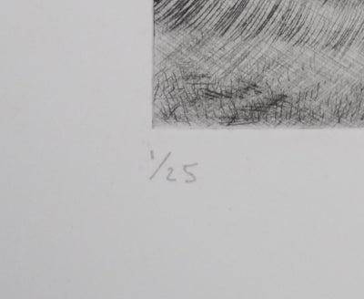 Camille COMBE : Le cercle magique, Gravure originale signée