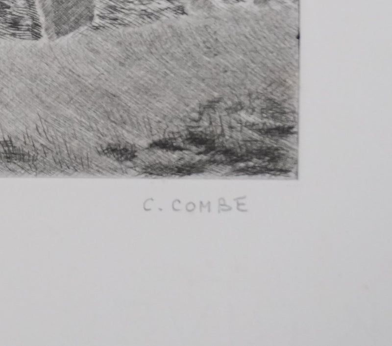 Camille COMBE : Le cercle magique, Gravure originale signée