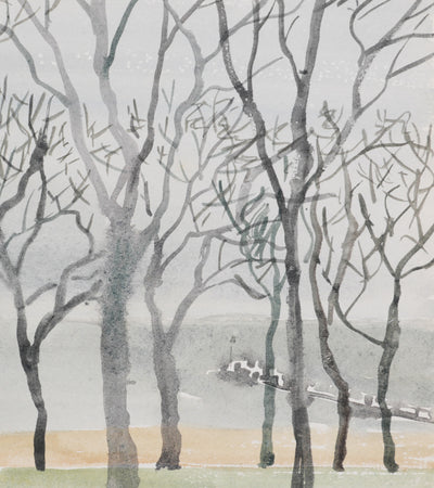 Camille COMBE : Wyck, Promenade, Aquarelle originale signée