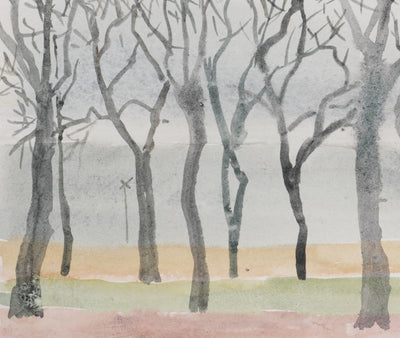 Camille COMBE : Wyck, Promenade, Aquarelle originale signée