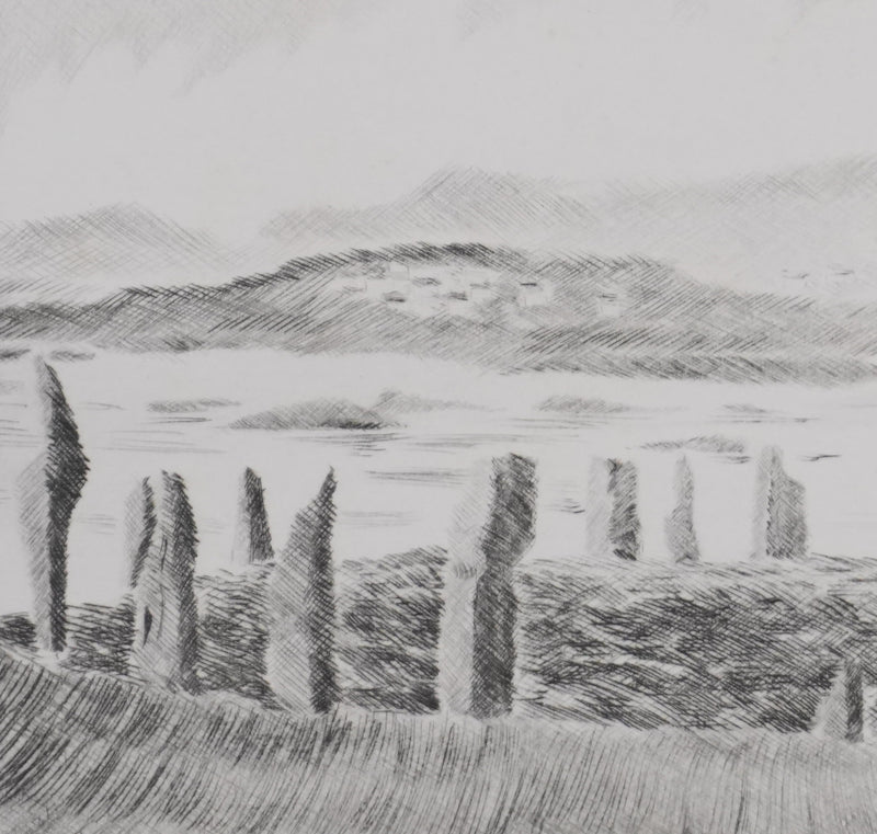 Camille COMBE : Le cercle magique, Gravure originale signée