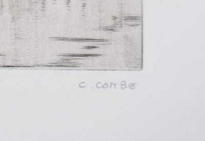 Camille COMBE : Reflets dans la nuit, Gravure originale signée