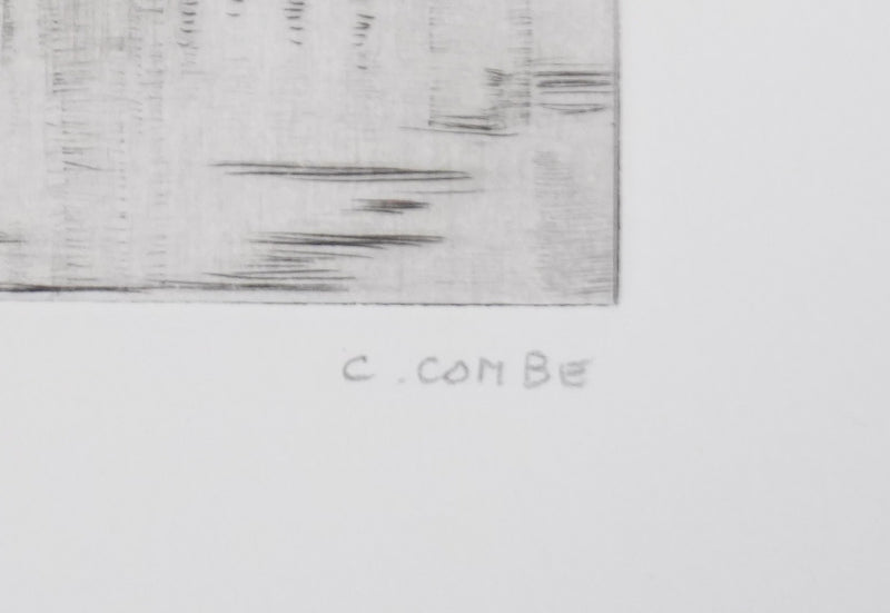 Camille COMBE : Reflets dans la nuit, Gravure originale signée