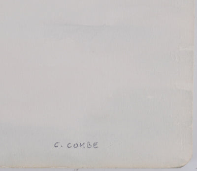 Camille COMBE : Horizon coloré, Aquarelle originale signée