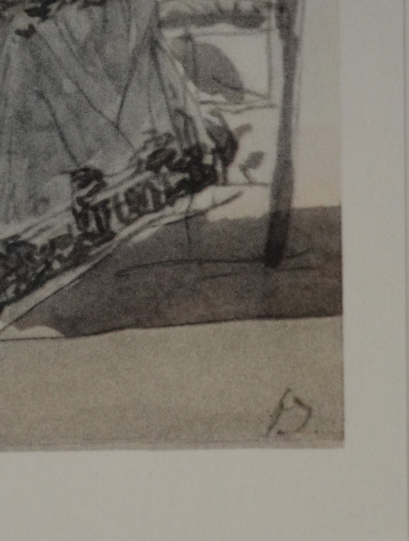 Eugene-Louis BOUDIN : Les dames à la plage, Lithographie