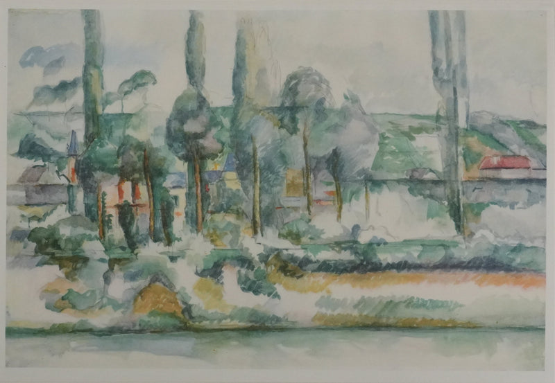 Paul CEZANNE : Le château de Médan, Lithographie