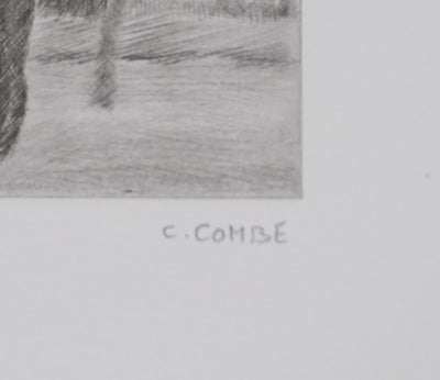 Camille COMBE : L'arbre et le vent, Gravure originale signée