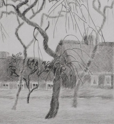 Camille COMBE : L'arbre et le vent, Gravure originale signée