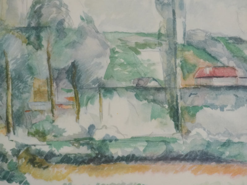Paul CEZANNE : Le château de Médan, Lithographie