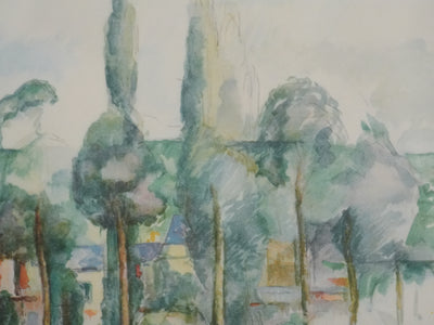 Paul CEZANNE : Le château de Médan, Lithographie