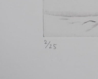 Camille COMBE : Le torrent se tait, Gravure originale signée