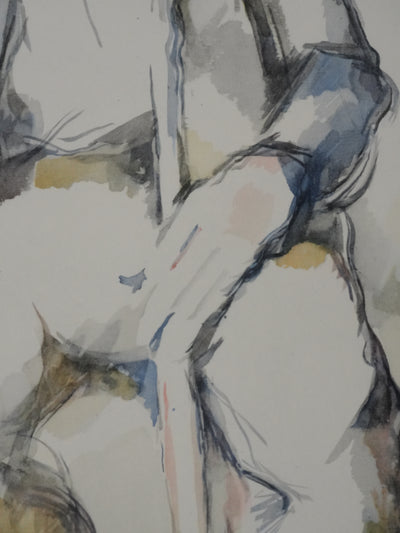 Paul CEZANNE : Paysan à la canne, Lithographie