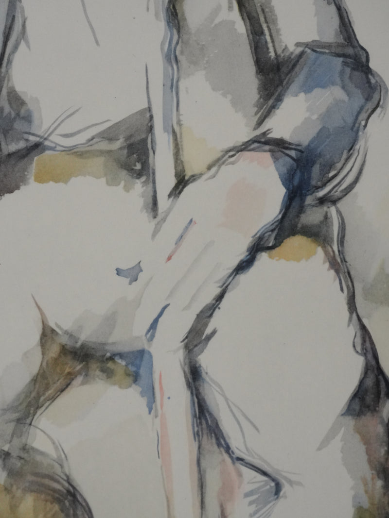 Paul CEZANNE : Paysan à la canne, Lithographie