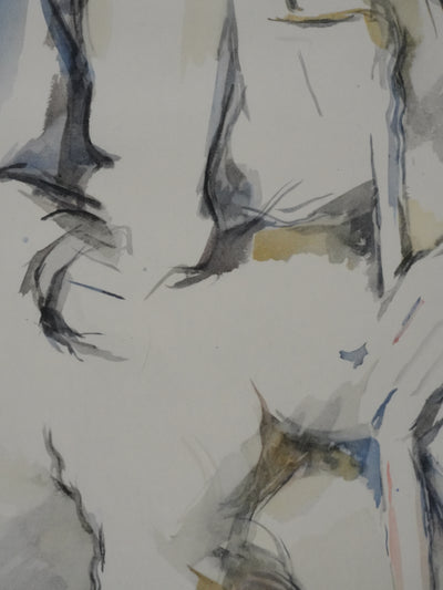 Paul CEZANNE : Paysan à la canne, Lithographie