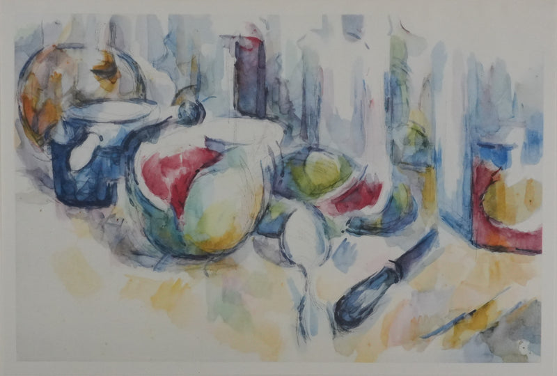 Paul CEZANNE : Nature morte à la pastèque, Lithographie