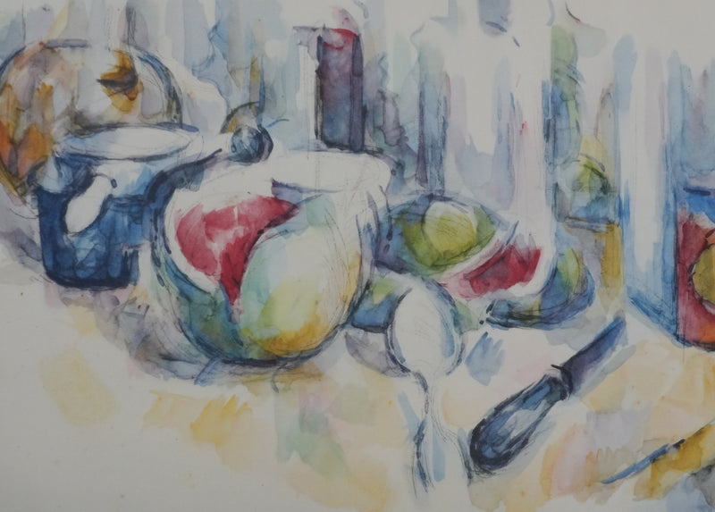 Paul CEZANNE : Nature morte à la pastèque, Lithographie