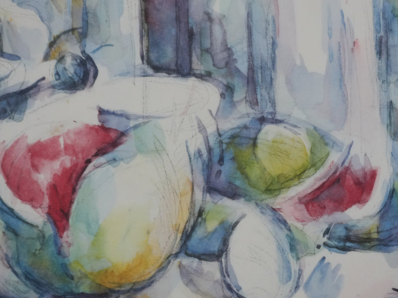 Paul CEZANNE : Nature morte à la pastèque, Lithographie