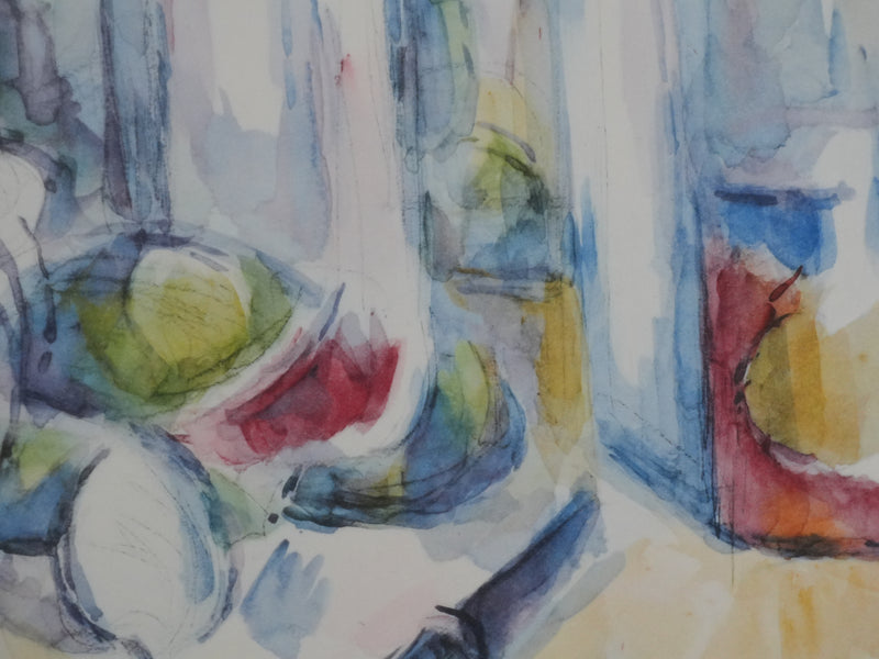 Paul CEZANNE : Nature morte à la pastèque, Lithographie