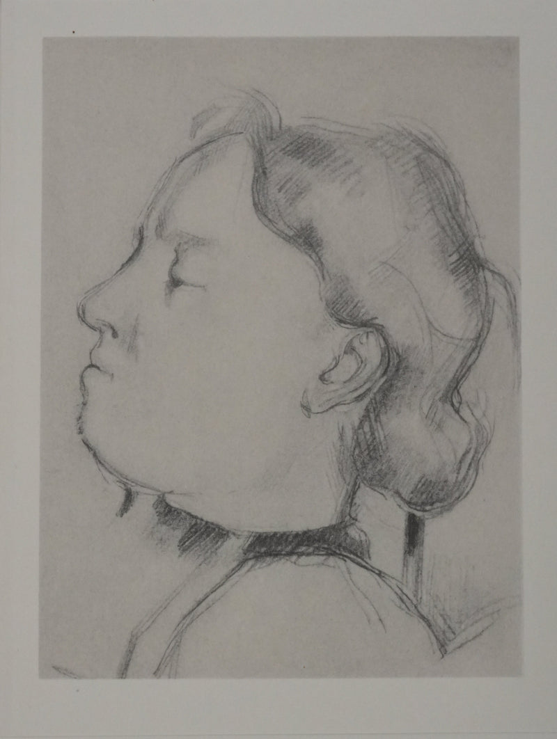 Paul CEZANNE : Portrait de Madame Cézanne, Lithographie