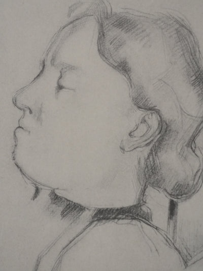 Paul CEZANNE : Portrait de Madame Cézanne, Lithographie