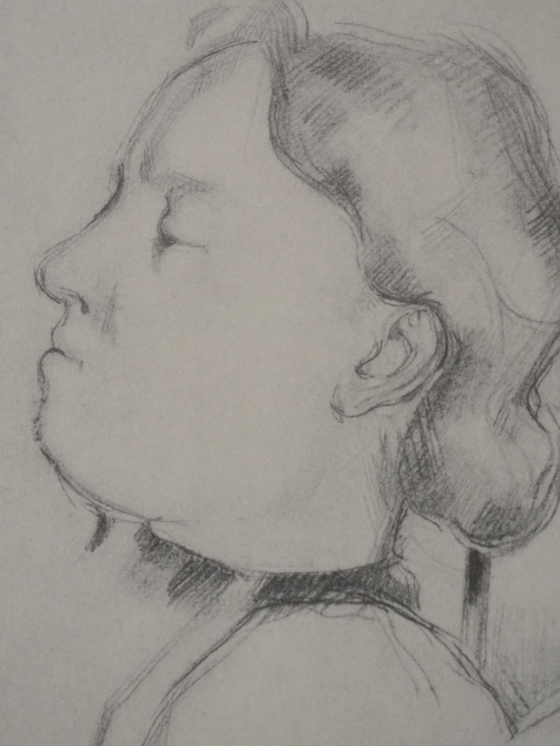 Paul CEZANNE : Portrait de Madame Cézanne, Lithographie