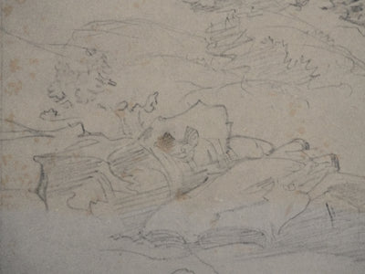 Camille COROT : La forêt en Italie, Lithographie signée