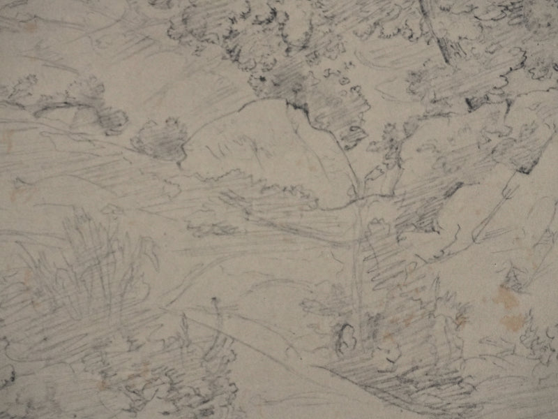 Camille COROT : La forêt en Italie, Lithographie signée